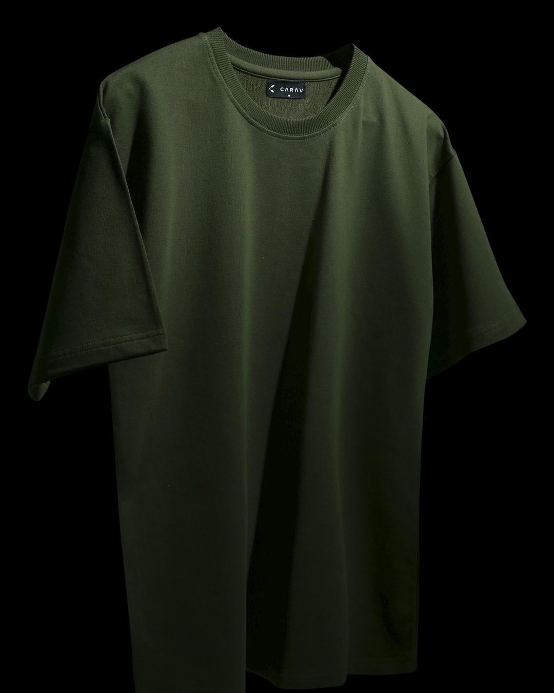 Olive Green Oversized T-Shirt - CARAV