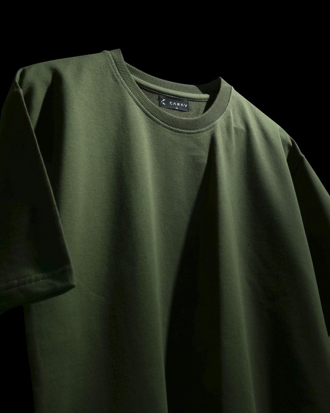 Olive Green Oversized T-Shirt - CARAV