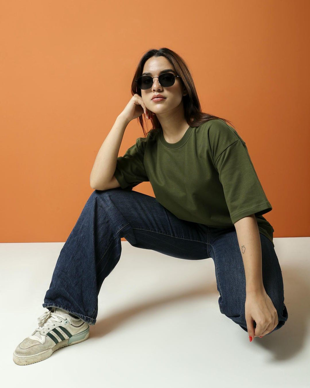 Olive Green Oversized T-Shirt - CARAV
